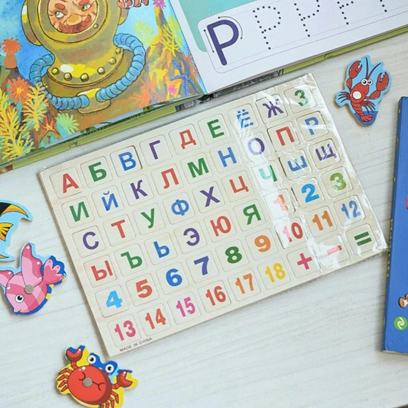 Детская деревянная магнитная головоломка с буквами 26 букв|Пазлы| |