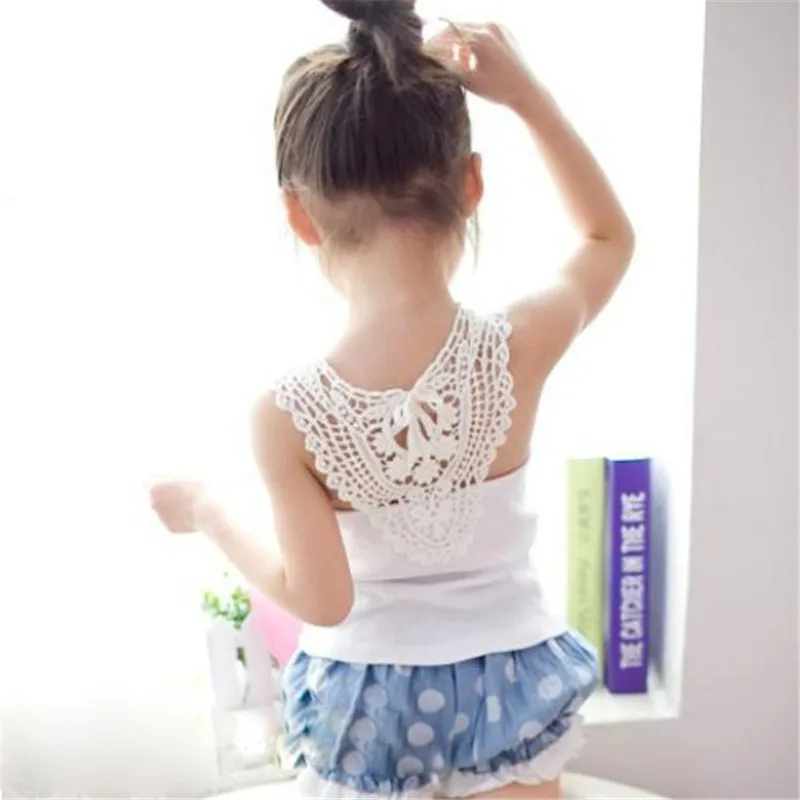 Candy Colors 0-3Y Girls Kids Baby Hollow Out Lace Sleeveless Tank Vest Tops Summer Princess party Dress Toddler Dresses | Детская одежда