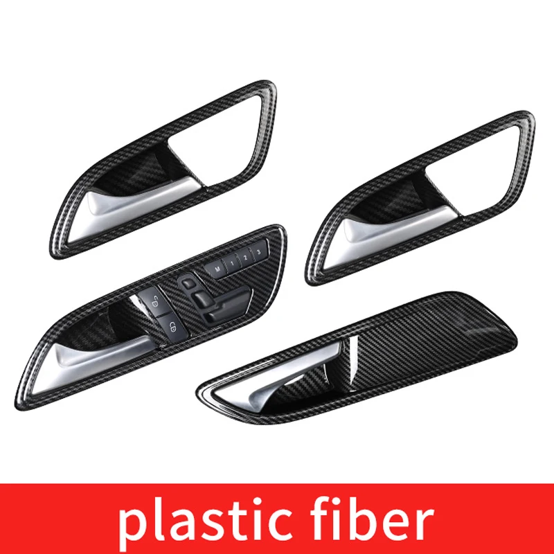 fiber 4pcs Для mercedes cla w117/amg mercedes класса a w176 mercedes gla x156 amg cla 200 gla 200 аксессуары mercedes cla 250 Обшивка двери - Название цвета: fiber 4pcs