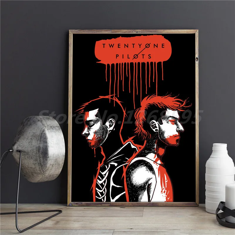 Обои с музыкой группы Twenty One Pilots настенные художественные плакаты на холсте