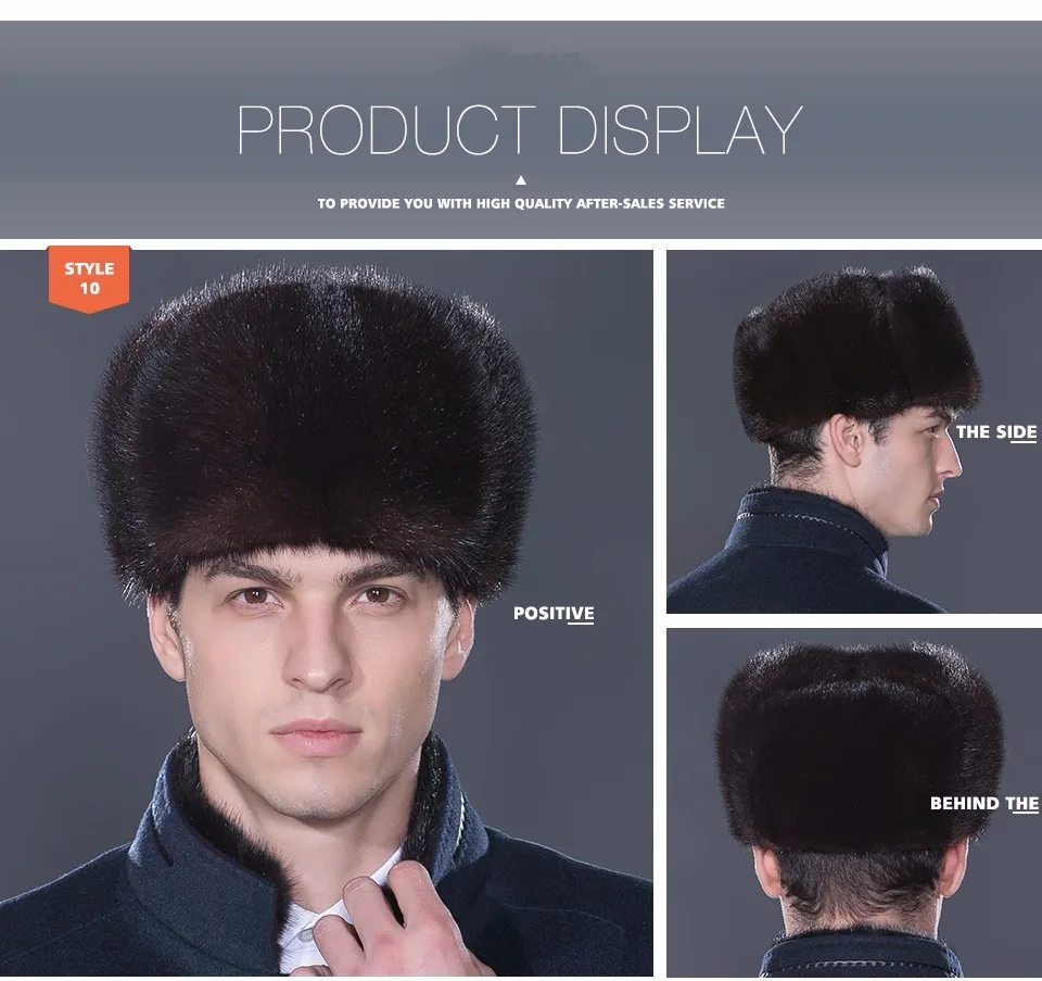 LTGFUR Bomber, мужские шапки, теплая шапка из меха норки, шапка-ушанка, шапка-ушанка Авиатор, зимняя шапка с ушками, русская шапка для мужчин, NZD-01