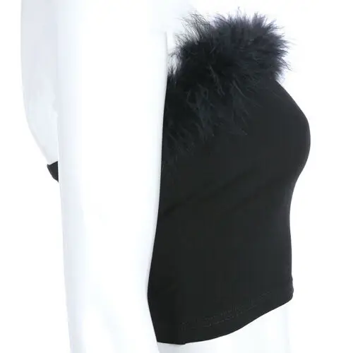 Женский укороченный топ без рукавов с принтом вишни | Женская одежда