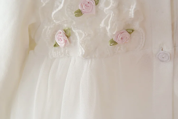 Платье для девочек на 1 год одежда й день рождения белое платье младенцев