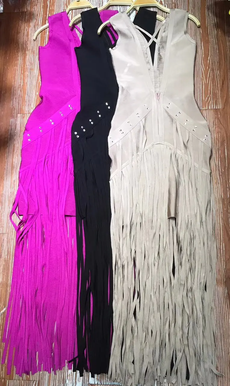 Без рукавов черный фиолетовый серый v-образным вырезом кисточкой спинки Bodycon клуб