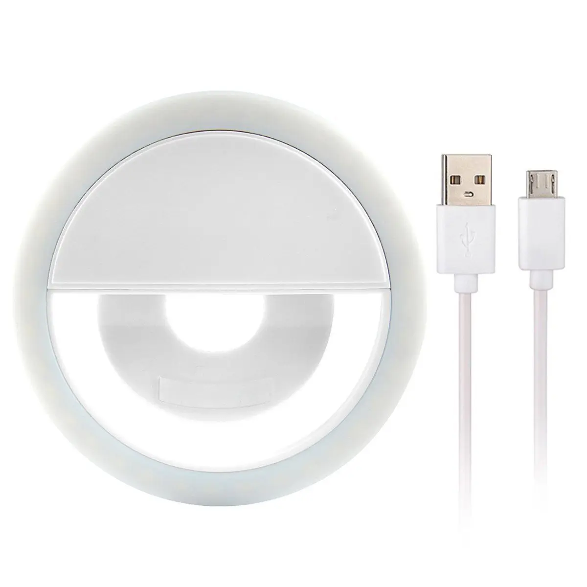 Кольцевой светильник для селфи с usb-зарядкой для Iphone, портативный светодиодный кольцевой светильник для селфи, видео светильник для телефона, увеличивающий Ночной светильник с зажимом