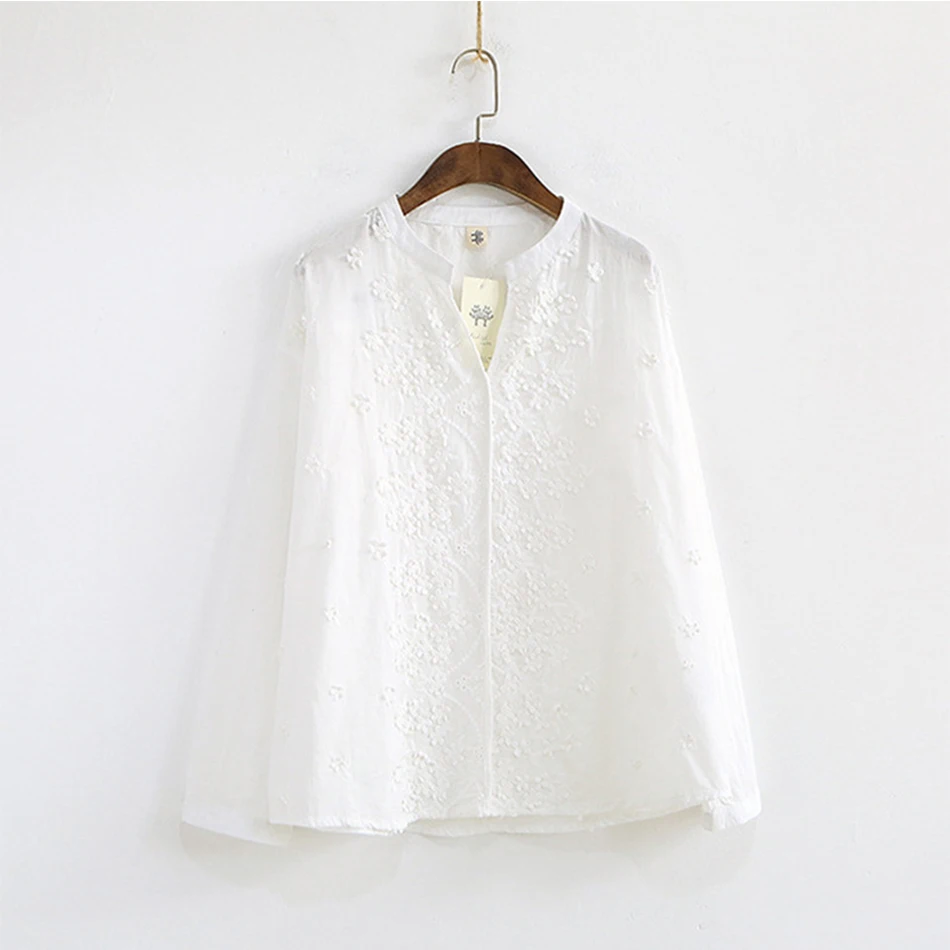 white GareMay, Женские топы и блузки, женская блузка с длинным рукавом, женская белая шифоновая летняя рубашка размера плюс, женские корейские рубашки - Цвет: white