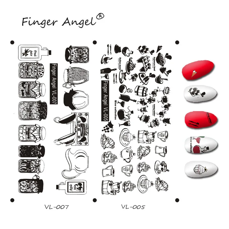 Finger Angel 1 шт. пластины для штамповки ногтей 6*12 см штамп изображения пластины прекрасная Корона бабочки узоры ногти маникюрный шаблон инструмент