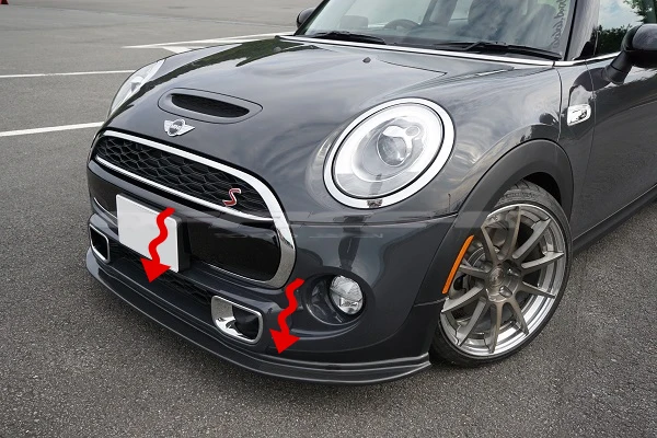 Автомобиль-Стайлинг для F56 Mini Cooper Mon style углеродное волокно Передняя губка глянцевая отделка бампер разветвитель Расширение тюнинг гоночная часть Отделка