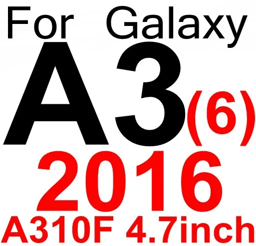 A3 2016 A310 Высококачественное Закаленное стекло для samsung Galaxy J3 J5 A3 A5 S3 S4 S5 S6 Grand Prime Защитная пленка для экрана HD - Цвет: A3 2016 A310
