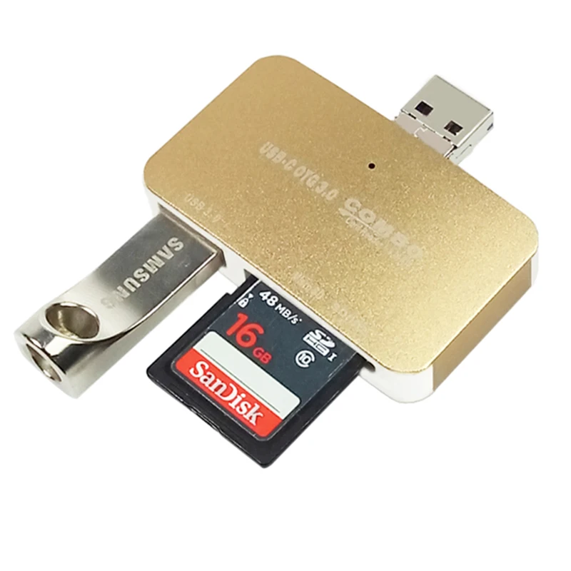 USB 3 0 концентратор кард-ридер Leadzoe 2 в 1 Micro SD карта/TF карта Многофункциональный OTG