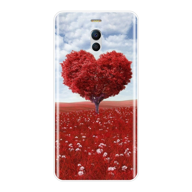 Мягкий силиконовый чехол для телефона Meizu M2 M3 M5 M6 Note задняя крышка с красным