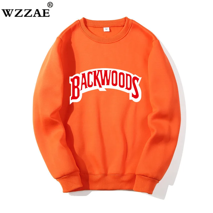 Новинка, худи с круглым вырезом, уличная одежда, Backwoods, толстовка с капюшоном, мужская мода осень-зима, хип-хоп худи, пуловер, толстовки - Цвет: Orange