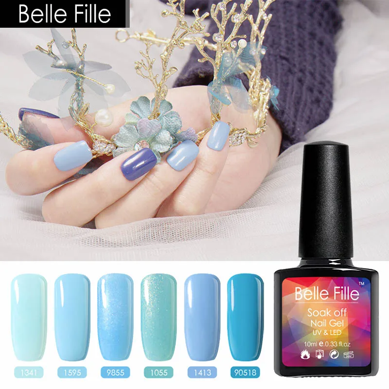 BELLE FILLE 10 мл синий серии разноцветный Гель-лак для ногтей Vernis Устойчивый лак UV