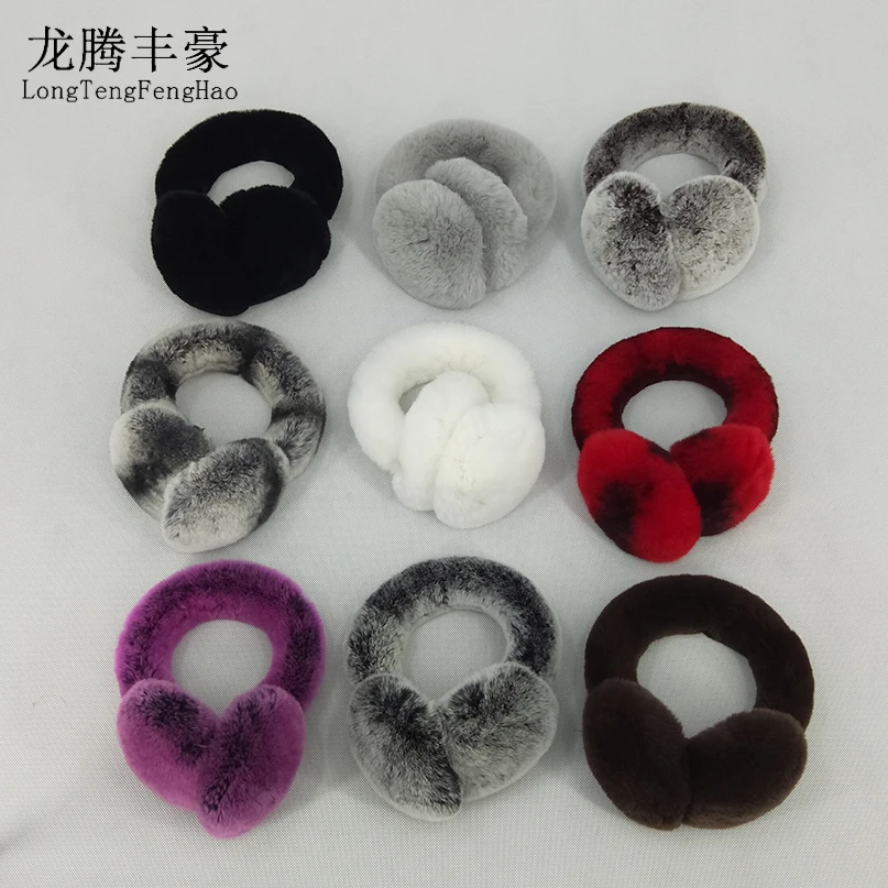 Женские зимние наушники с натуральным кроличьим мехом|Женские наушники| |