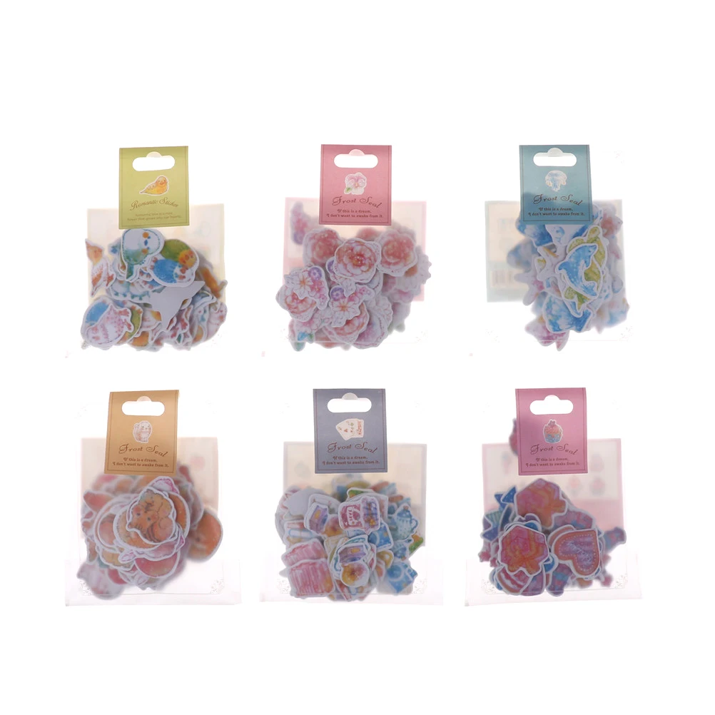 

new 70 pcs/bag cute fresh watercolor 3D sticker creative hand account diary DIY photo album decoration paper sticker