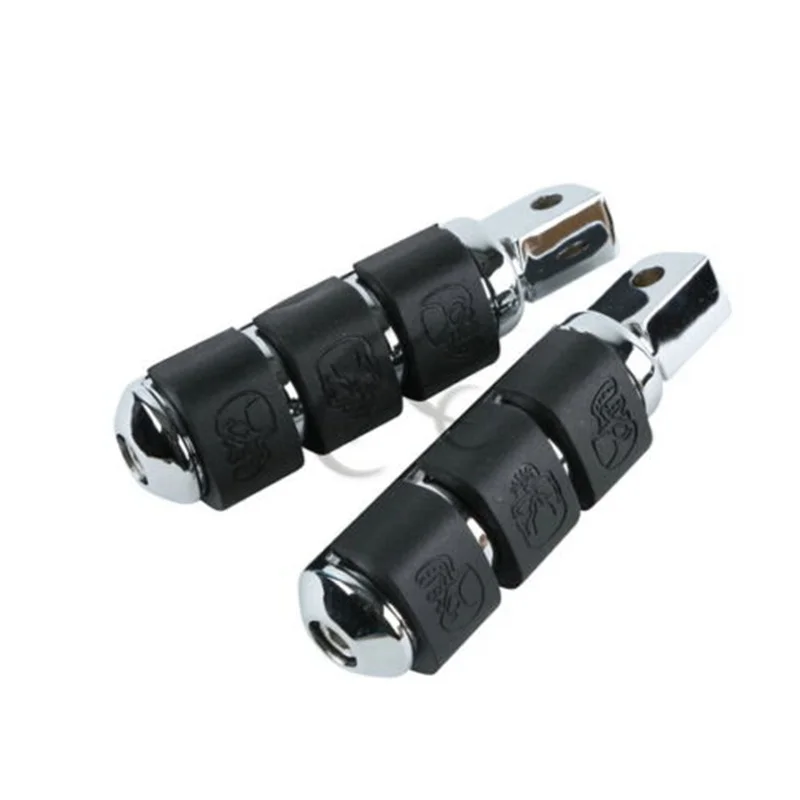 Передняя ножка для мотоцикла черная хромированная алюминиевая Подножка Yamaha ROAD