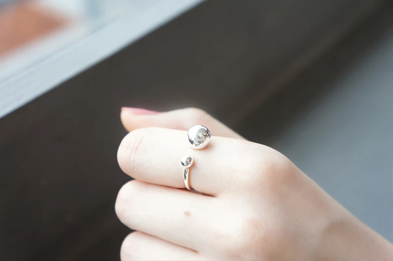 Модные украшения Для женщин серебро 925 пробы Кольцо милые кольцо регулируемые