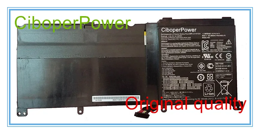 Оригинальный новый аккумулятор 15 2 V 60Wh C41N1524 Аккумулятор для ноутбука серии N501VW