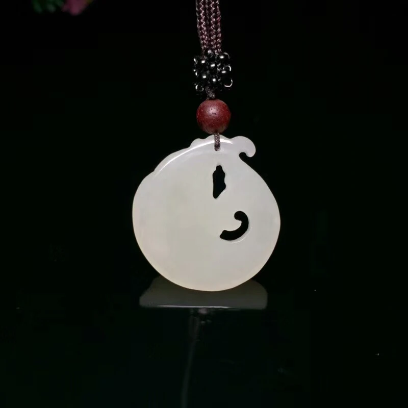 H6#Exquisite Hetian jade auspicious carp pendant white meaning | Украшения и аксессуары