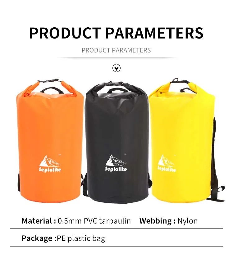 Sepiolite brand15L/25L водонепроницаемый рюкзак для хранения сухой мешок для сплав на каноэ каяках Спорт на открытом воздухе рюкзаки, сумки для путешествий