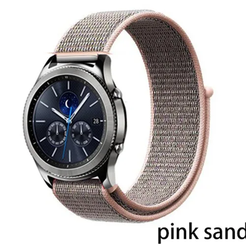 pink sand Gear S3 frontier ремешок для samsung Galaxy watch 46 мм/active 2 Amazfit bip/gtr 47 мм huawei watch gt ремешок 20 мм 22 мм ремешок для часов - Цвет ремешка: pink sand