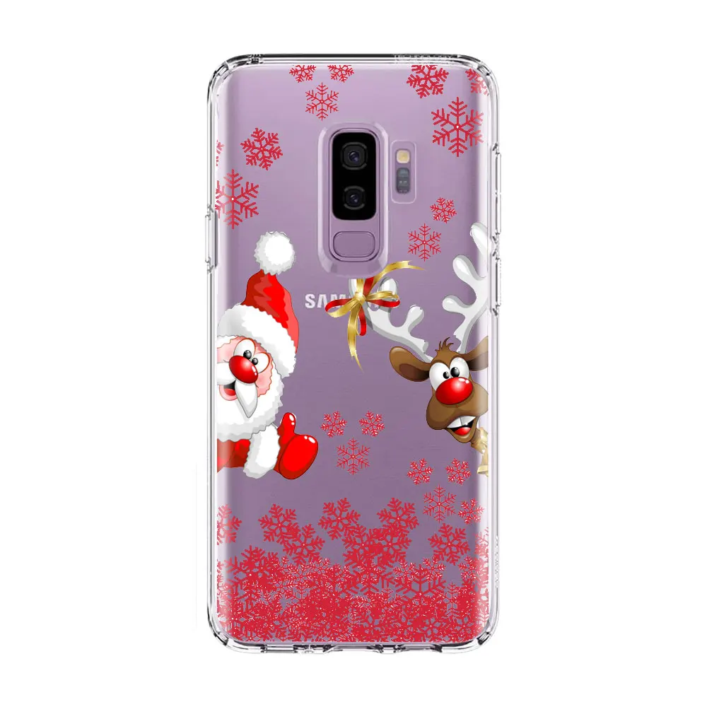 TPU D1927 Чехол для телефона на год, Рождество, Санта Клаус, лось, влюбленный снеговик, чехол для телефона, для samsung S10, S9, S8 PLUS, A30, A50, A70, S10E, A6,, s6, s7 edge, TPU - Цвет: TPU D1927