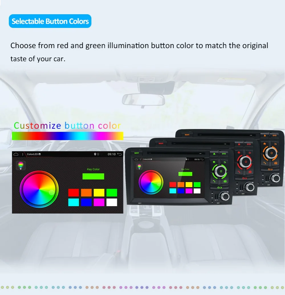 Для Audi A3 S3 2006-2011 2 din android 9,0 Автомобильный мультимедийный dvd-плеер gps-навигация, радио, стерео аудио Bluetooth SWC BT wifi FM
