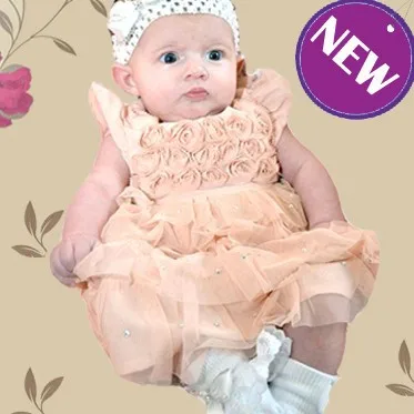 little baby girls dress customes kids clothes toddler children clothing beads Flowers vestidos roupas infantil meninas infantis | Мать и