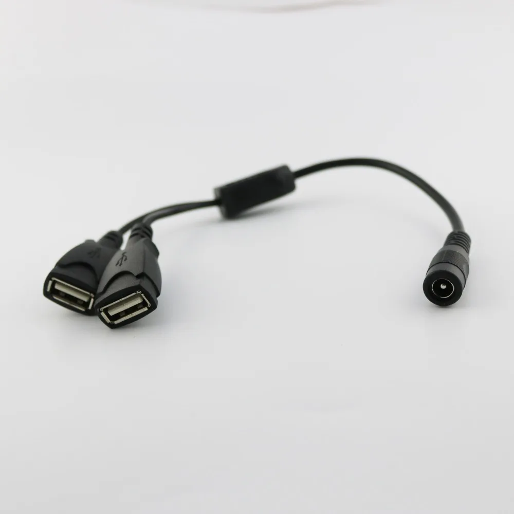 1 шт. адаптер-кабель 5 5x2 мм с разъемом мама на два разъема USB 25 см | Компьютеры и офис