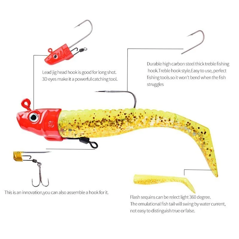 Mavllos 18g/25g/35g/45 г Пуэр чай (Lead Jig Head приманки металлический крюк черный блесна для