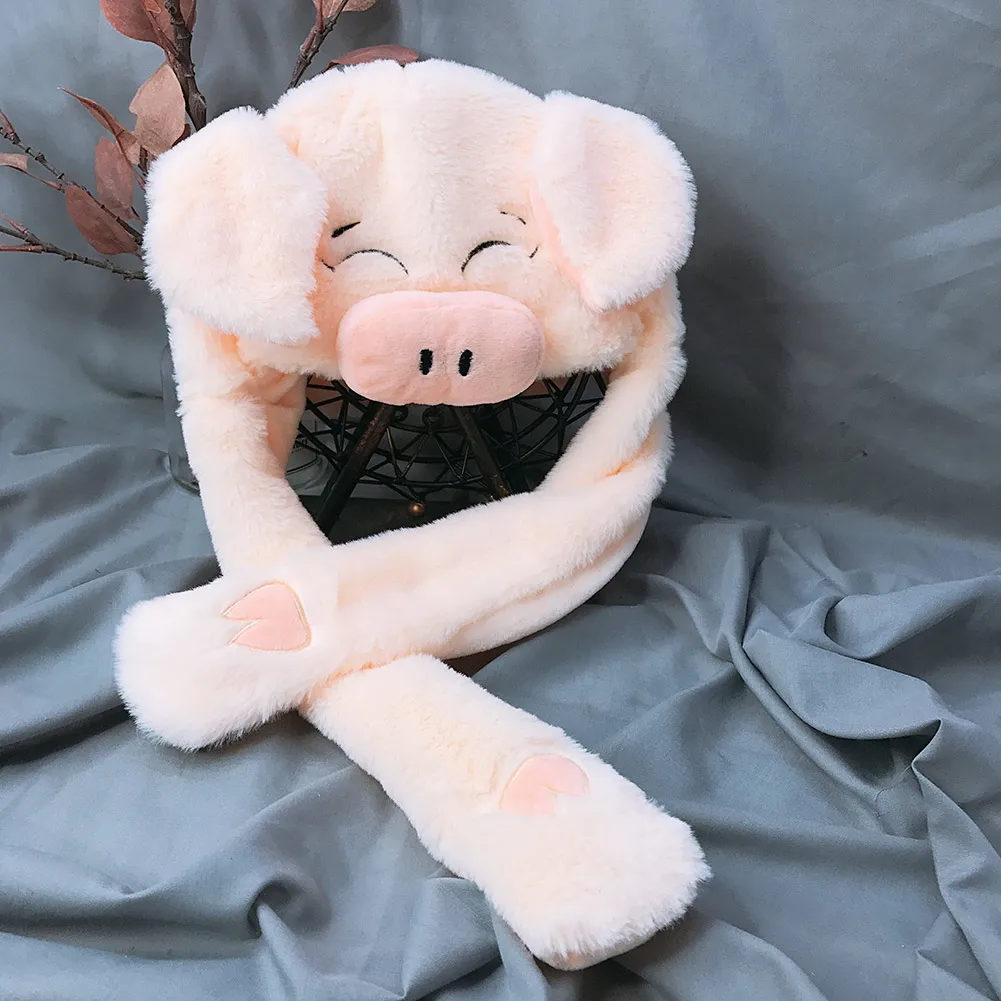 Свинка плюшевая шапка утолщенная Ушная подушка безопасности милая танцевальная