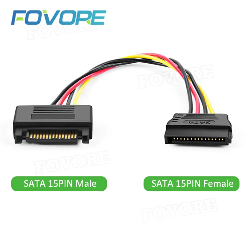 Расширение кабеля SATA 15 PIN Male на Female Cord|Компьютерные кабели и разъемы| |