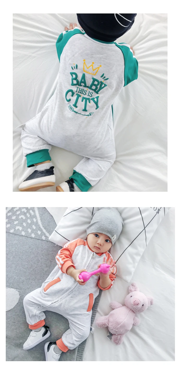 Lemonmiyu Infant Baby Boys Girls Clothes For Newborn Cartoon Letter Rompers Unisex Casual Spring Autumn Children Jumpsuits