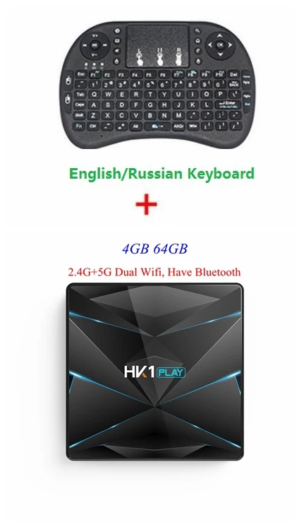 4GB 64GB I8 Keyboard ТВ-бокс HK1 PLAY Android 9,0 Amlogic S905 X2 4 ГБ DDR3 64 Гб Max 2,4G/5G Dual WiFi USB3.0 BT4.2 поддержка 4K H.265 Smart медиаплеер - Цвет: 4GB 64GB I8 Keyboard