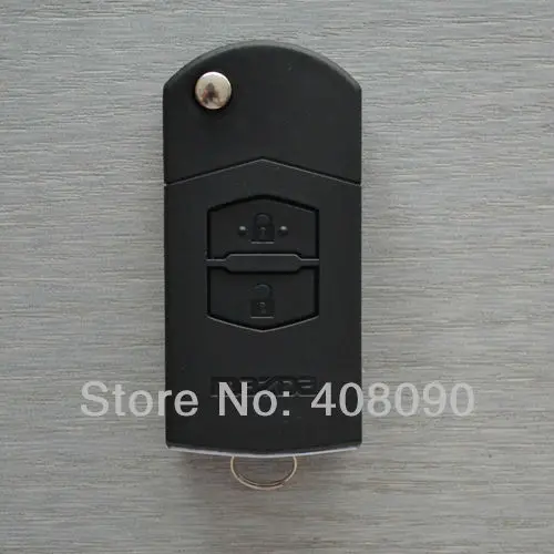 New 2 Buttons Uncut Blank Flip Remote Key Shell Case For MAZDA 3/5/6 |