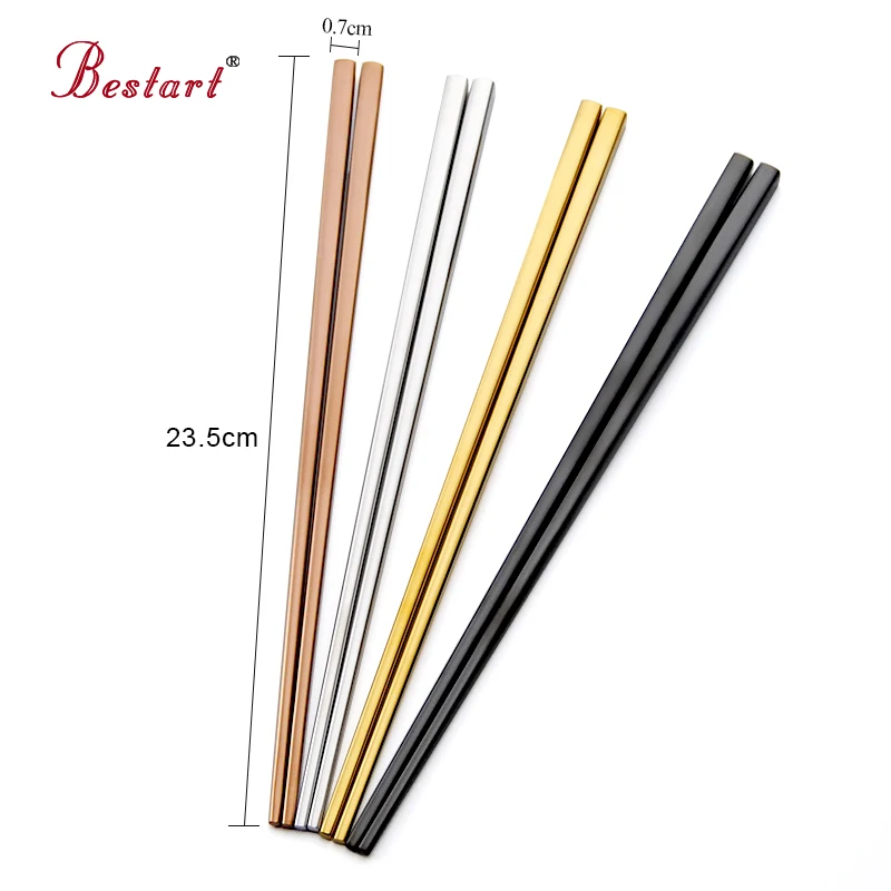 Многоразовые японские палочки для суши 5 пар розовые Золотые Квадратные из