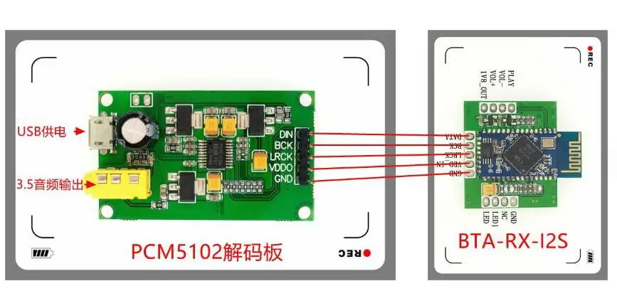 PCM5102A IPS цифровой вход аудио DAC декодер плата(может быть оснащен CSR8675 Bluetooth модуль группы - Цвет: with BTA -RX-i2s