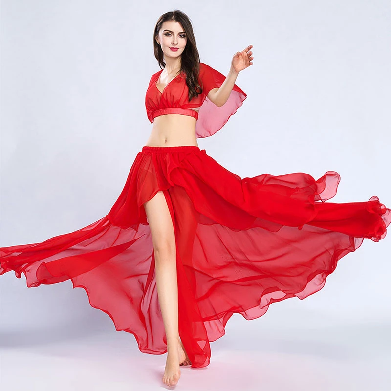 Oriental Dance Dress For Women Sexy Top+Skirt Suit Bollywood Professional Practice Swing BellyDance DanceWear BL1530 | Тематическая