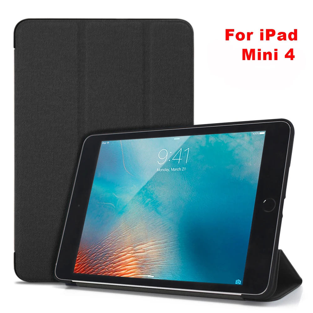 WOWCASE твил кожаный чехол для iPad Mini 4 Mini4 ультра тонкий Автоматический Режим