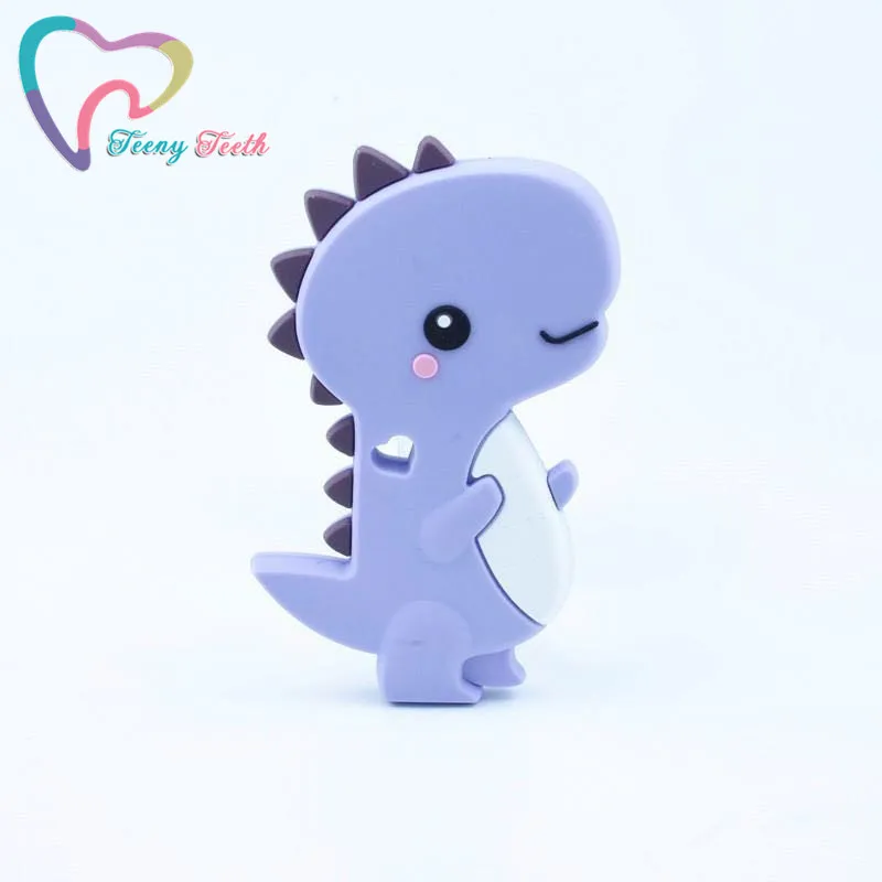 1 шт. детские пищевые силиконовые прорезыватели Мультяшные животные динозавры