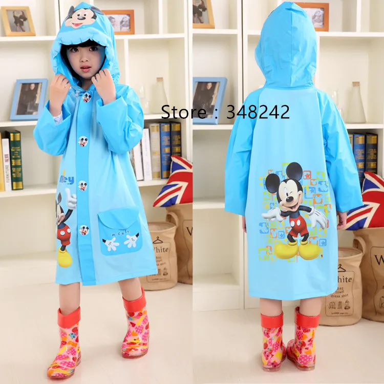 Детский плащ дождевик для детей с героями мультфильмов непромокаемое пальто