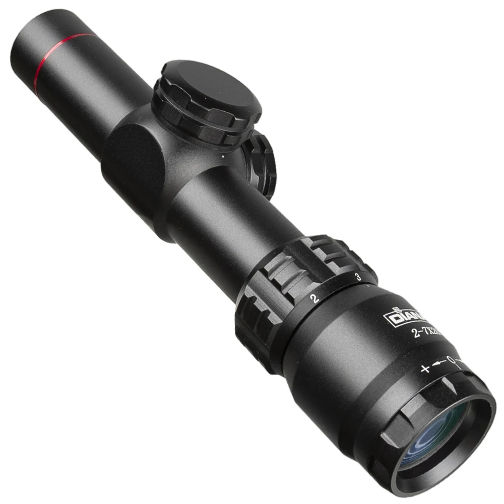 DIANA HD 2-7x20 прицел Mil Dot оптический прицел с прицельной сеткой прицел охотничьи прицелы Открытый тактический прицел для ружья для страйкбола пневматические пистолеты