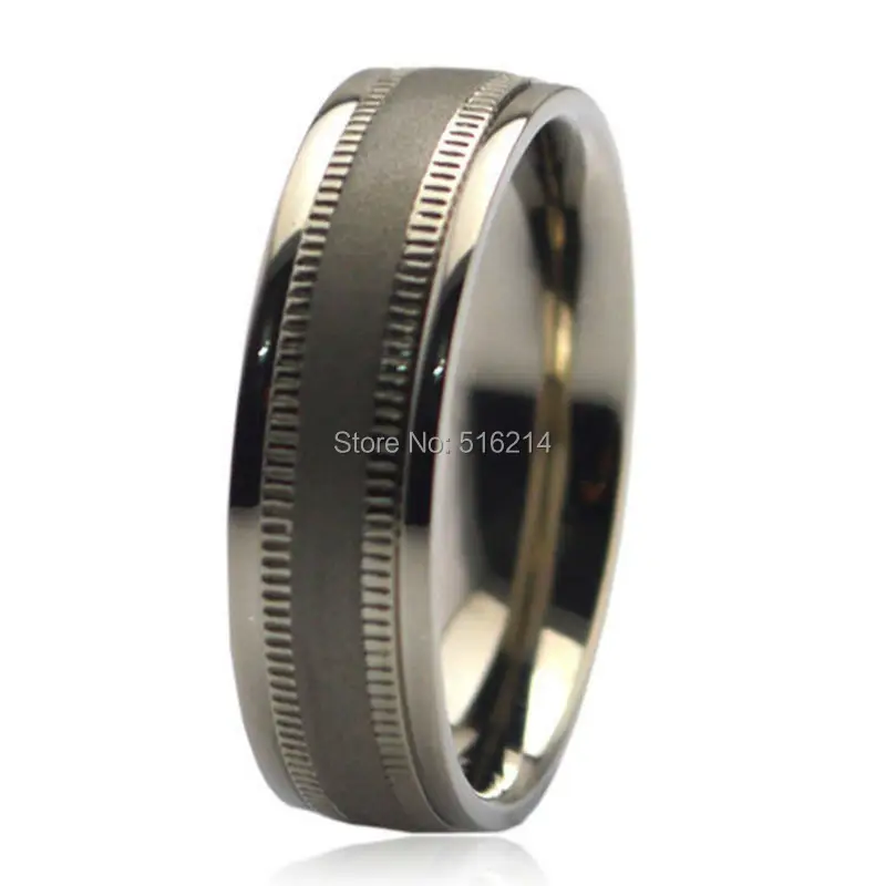 Обручальное кольцо из чистого титана и сатина для мужчин женщин обручальное