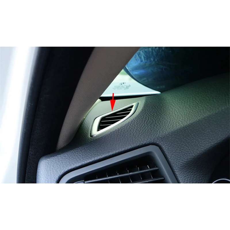 2X Хромированная Пластина Нержавеющая сталь спереди вентиляционное отверстие