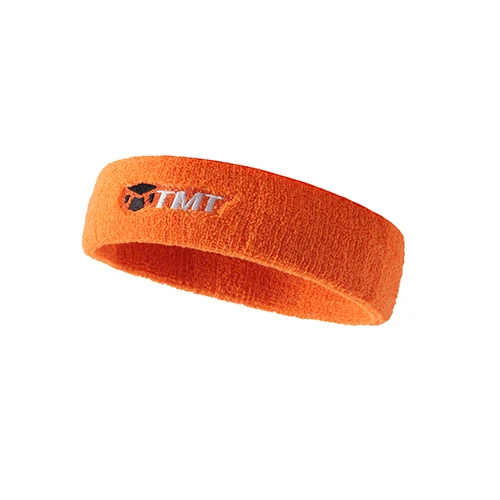 Orange TMT высокоабсорбирующий спортивный эластичный ободок Хлопок Sweatband Yoga Hairband Бег Теннис Баскетбол фитнес Анти Пот-унисекс - Цвет: Orange