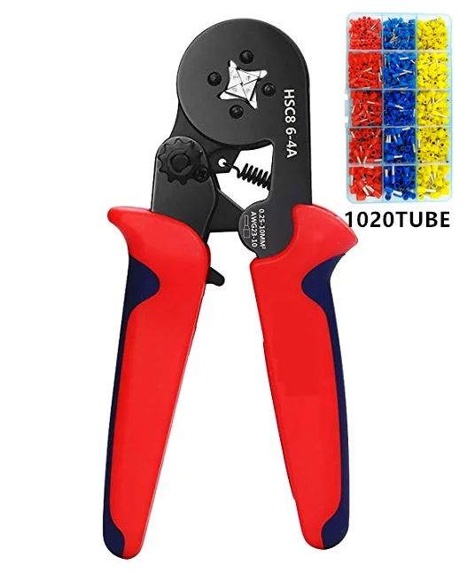 HSC8 0 25-6mm2 23-7AWG обжимные плоскогубцы 6-4A 6-6 мини круглый нос трубки игольчатые Клеммы