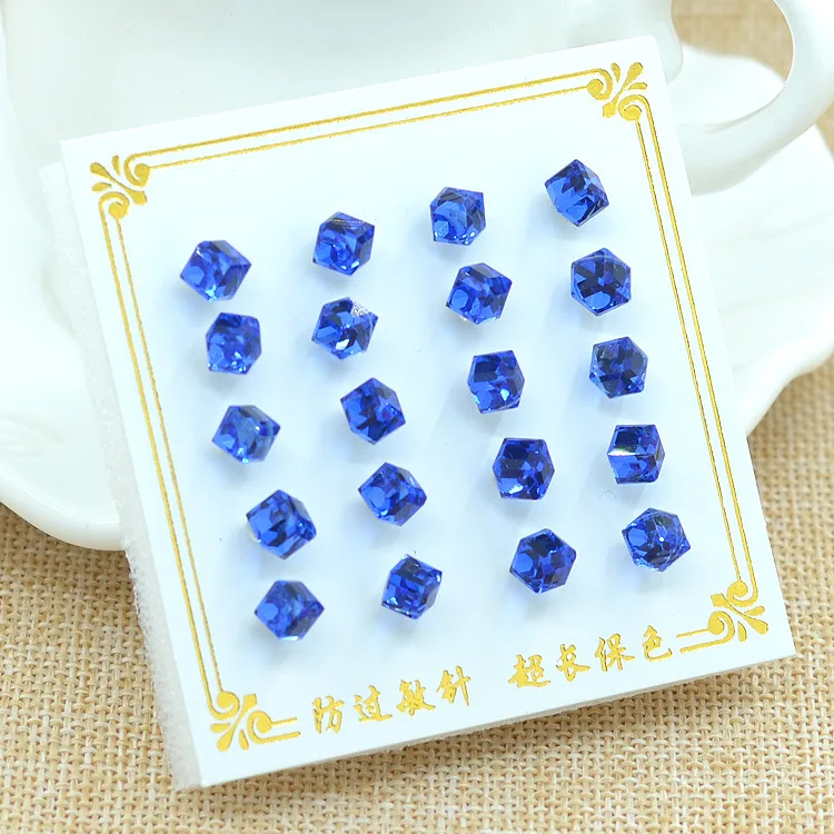 WLP Разноцветные серьги с кристаллами для женщин модные геометрические