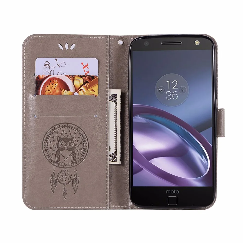 Тиснение флип чехол для Motorola Moto G5S крышка Роскошный кожаный бумажник Kickstand