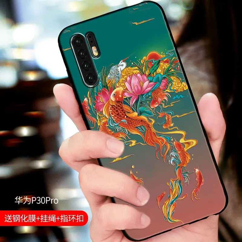 P30 PRO китайские высказывания Yu Yue Longmen Карп прыгающий Дракон ворота искусство