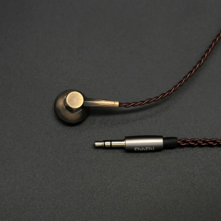 Copper No Mic Металлические Hifi наушники FAAEAL Datura-X, наушники-вкладыши «сделай сам», динамические наушники с плоской головкой, музыкальные наушники с микрофоном - Цвет: Copper No Mic